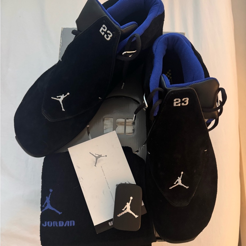 Jordan 18 OG 2003 black and blue size 14 BRAND NEW IN BOX